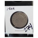 1902 Liberty Head V Nickel