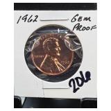 1962 Lincoln Memorial Cent, Gem Proof