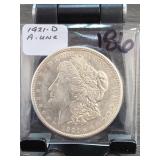 1921-D Morgan Dollar, About UNC