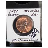 1941 Lincoln Wheat Cent, MS65/66