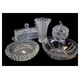 Faceted Glass Serving & Decor Group