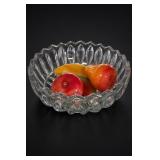 Glass Bowl With Decorative Marble Fruit