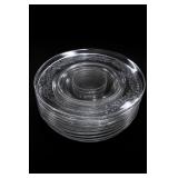 Rock Sharpe Marina Etched Glass Salad Plates 12pc