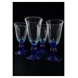 Stemmed Glass Goblets, 5pc