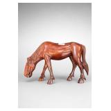 Carved Wooden Horse Figurine