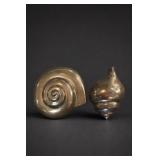 Shell-Form Brass Wall Decor
