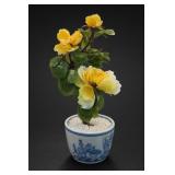 Jade Tree Floral Arrangement W Ceramic Planter