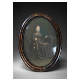 Antique Framed Oval Portrait Artwork