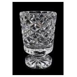 Faceted Clear Glass Crystal Toothpick Holder