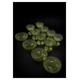 Indiana Whitehall Avocado Dessert Glasses