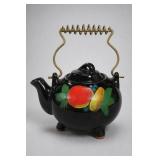 Wales Ceramic Teapot With Metal Stand