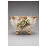 Footed Floral Compote