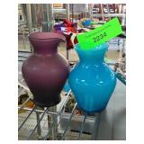 Pair of Handled Glass Pitchers