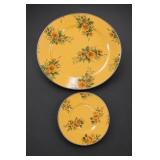 MacKenzie-Childs Floral Ceramic Platter & Plate