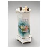 R.S. Prussia Floral Porcelain Hat Pin Holder
