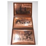 Afternoon Stop & Tower Bridge Framed Copper