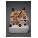 Antique Staffordshire Coin Bank