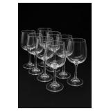 8Pc Clear Stemmed Wine Glasses