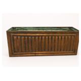 Vintage Copper Fluted Planter Box
