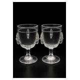 Riverside EAPG Grasshopper Pattern Glass Goblets