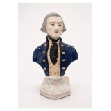 Portugal-Marked Ceramic Bust Sculpture Washington