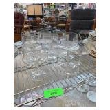 10Pc Clear Glass Stemware