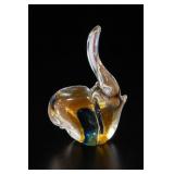 Multicolored Art Glass Elephant Sculpture