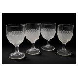 LG Wright Plume Glass Goblets, 4pc