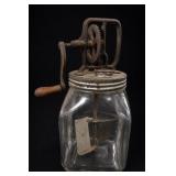 Vintage Glass Butter Churn