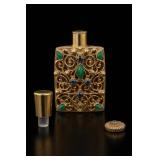 Florenza Vintage Jeweled Perfume Bottle