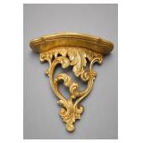 Vintage Syroco Gold-Tone Wall Shelves Pair