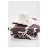 Stetson White Western Hat Size 7 3/8