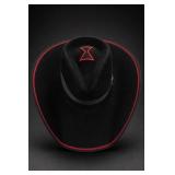 Stetson Black Widow Felt Cowboy Hat Red Trim