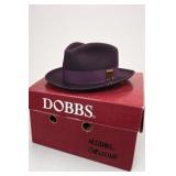 Dobbs Fifth Avenue New York Burgundy Fedora Hat