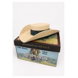 Stetson Straw Palm Hat, Size M With Box