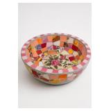 Mosaic Decorative Bowl With Floral Design