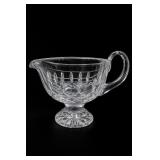 Vintage Cut Crystal Footed Gravy Boat