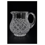 Hand Cut Lead Crystal Water Pitcher