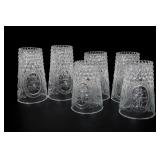 Anthropologie Fleur de Lis Clear Tumblers, 5