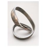 Modernist Abstract Metal Ribbon Sculpture