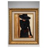 Anne Aeby Signed Framed Figure Painting