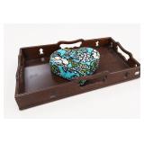 Vera Bradley Heart Jewelry Box and Tray