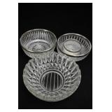 Cut Glass Serving Bowls & Covered Dish