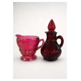 Avon Strawberry Bath Foam Cruet & 2 Pitchers