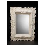 Large Ornate White Baroque Wall Mirror