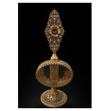 Vintage Ornate Ormolu Filigree Perfume Bottle