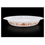 Pyrex Floral 1 1/2 Qt Divided Casserole Dish