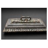 Vintage Ornate Lidded Jewelry Box Made In China