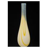 Vintage Art Deco Style Blue Yellow White Vase