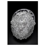 Clear Glass Crystal Prism Chandelier Basket